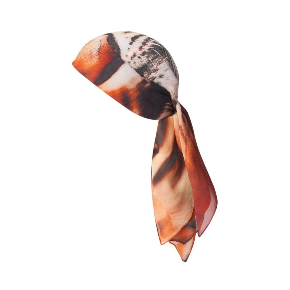 Roberto Cavalli x Skims Headscarf Tiger Face NWT